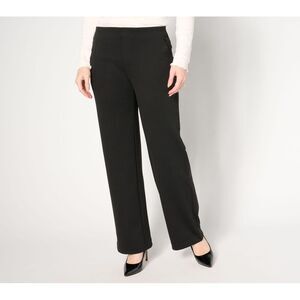 NIC+ZOE Women's Pants Sz S Nic+Zoe Drapey Ponte Wide Leg Pant Black A662025